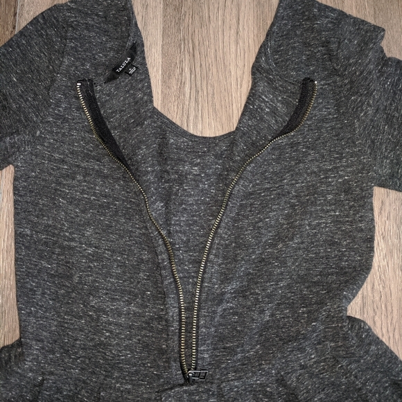 Talula Dark Grey Tartine Long Sleeve Dress Small - Picture 4 of 7